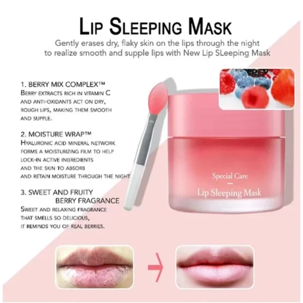 Korean Berry Lip Sleeping Mask Night Sleep Maintenance Moisturizing Fade Lip Lines Nourishing - Image 6